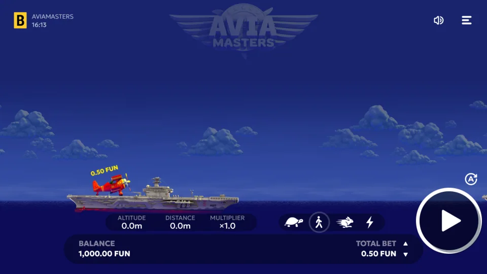 Aviamasters Game Screenshot - Aviation themed crash game with multipliers